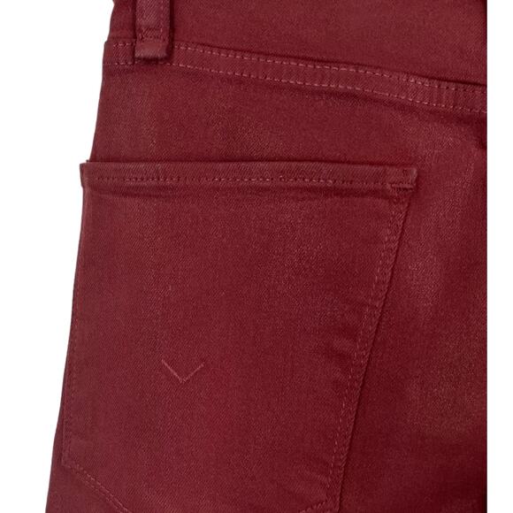 Hudson jeans coated Noa high rise straight crop brown size 23 - Picture 4 of 8